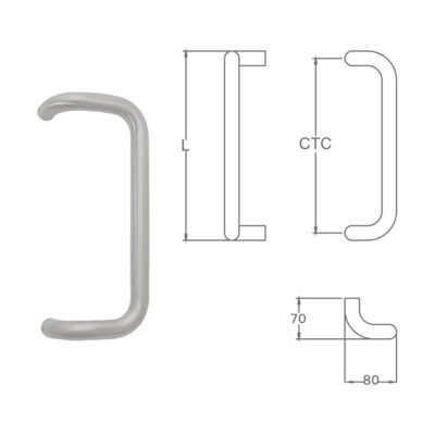 Calini Premium 304 Stainless Steel Pull Handle - IW1322/325OS